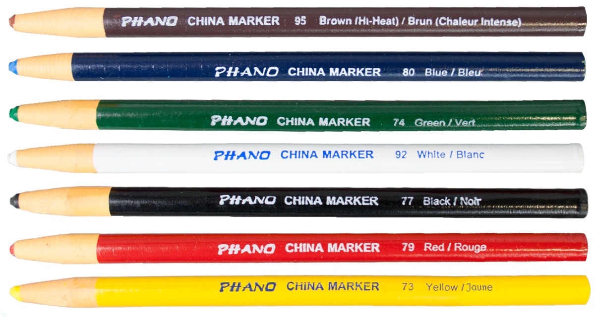 Dixon Phano Bold Tip China Markers, Yellow, Dozen (00073)