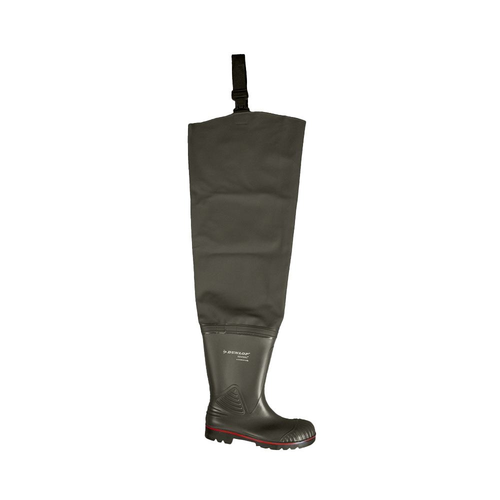 Ocean Deluxe Heavy Duty Hip Waders S5 with studded steel toe boots
