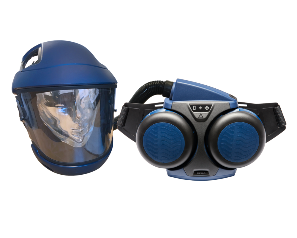 Visière protège visage de sécurité bleu pour masque protection BLAST