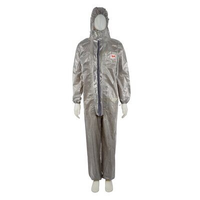 3M 4570 Gray Hooded Protective Coverall High-performance Chemical Hazmat Suit2XL