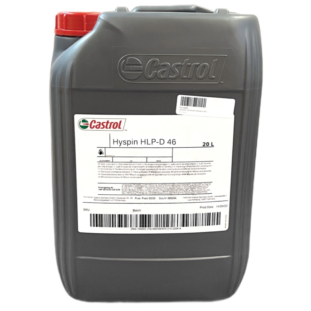 Castrol Hyspin HLPD 46 Detergent hydraulic oil 20l canister online