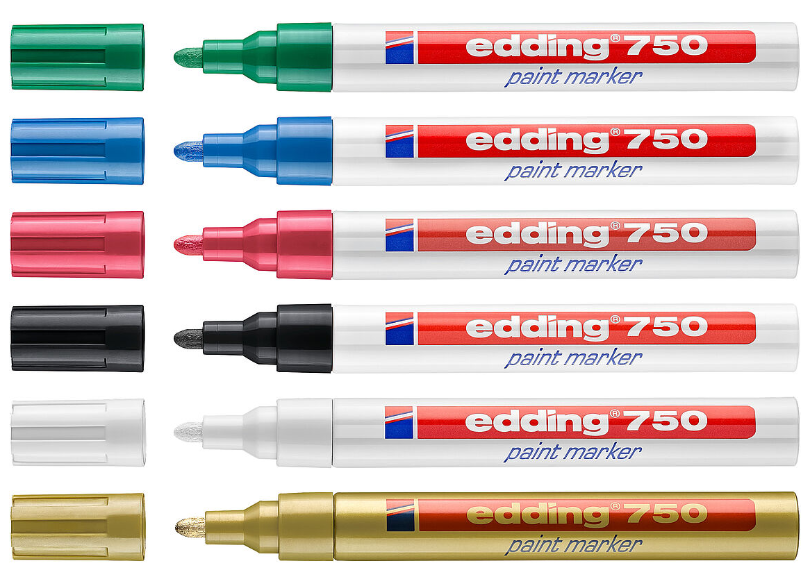 weiß 2-4 mm edding Lackmarker edding 8750 industry paint marker 