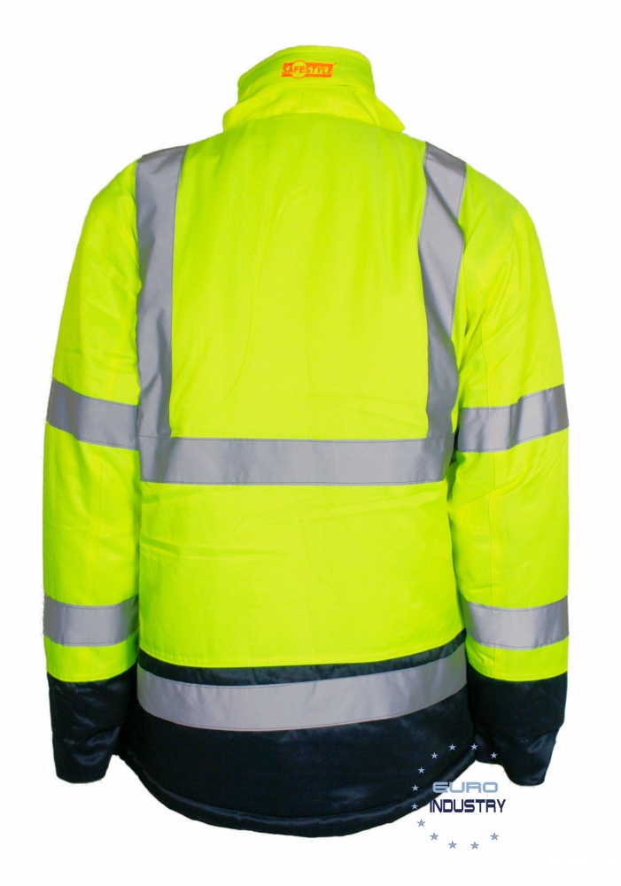 Safestyle Warnschutzparka Hinnerk Warnschutzjacke Gelb//Marine
