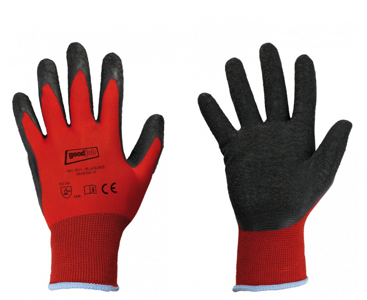 Builders Gloves Latex Coated One Size Greater Excellent Grip