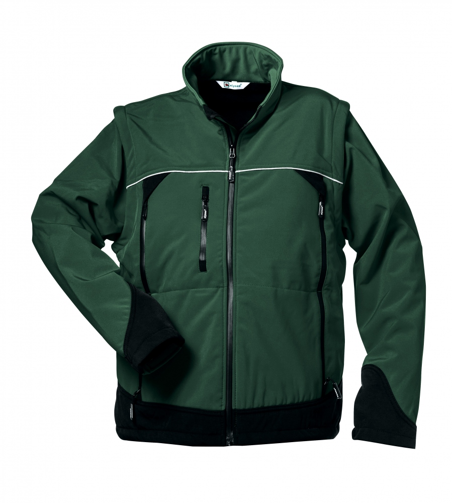 Elysee 20007 SIGMA Softshell jacket with removable sleeves green ...
