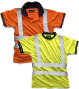 High visibility t-shirts and polo shirts