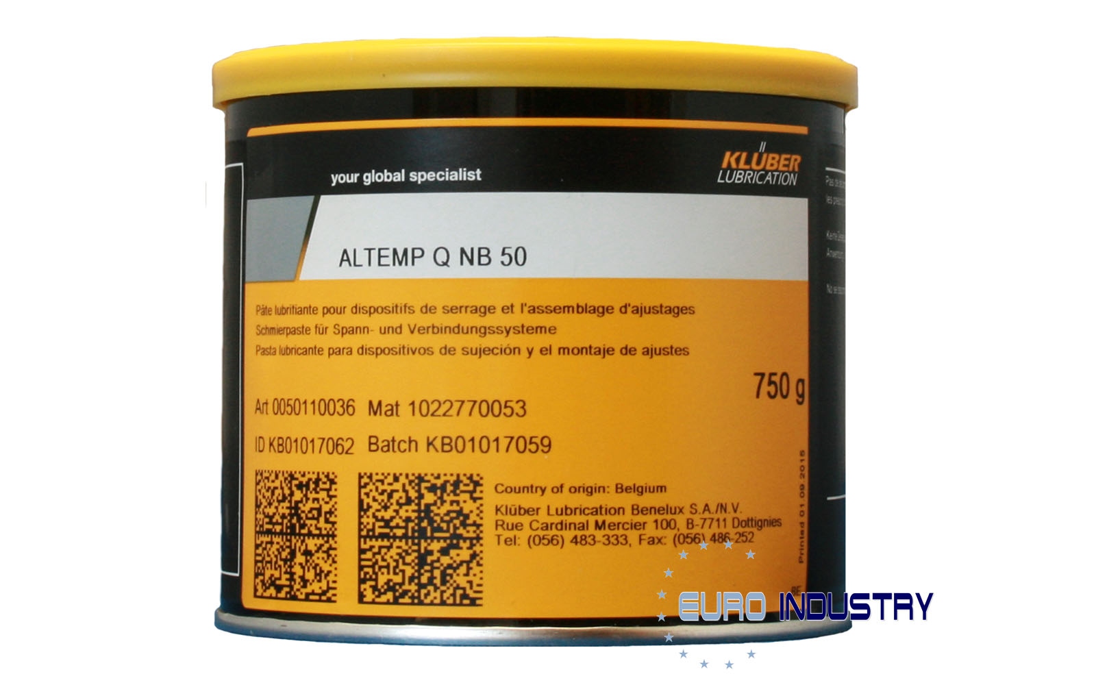 Kluber Altemp Q Nb 50 Lubricating And Assembly Paste 750g Online Purchase Euro Industry