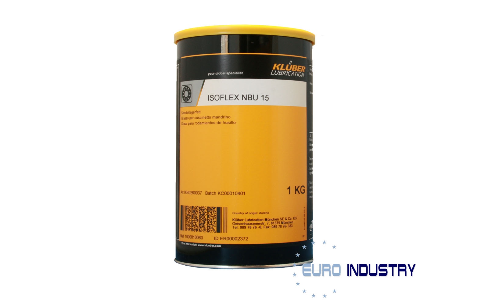 Klüber ISOFLEX NCA 15 Highspeed lubricating grease for bearings 1kg online purchase Euro