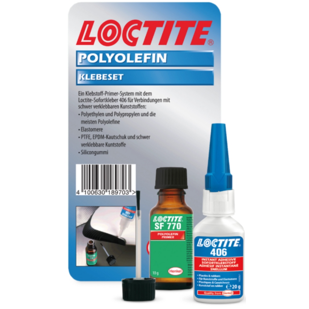 Loctite 406 + SF 770 Glue kit for plastic and rubber surfaces 20+10g -  online purchase