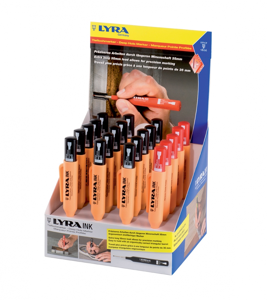 steeg stijl lever Lyra INK 4487 Deep hole markers display (black and red) - online purchase |  Euro Industry