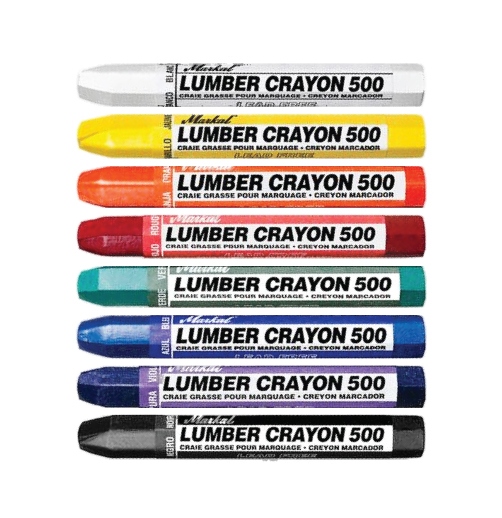 4-5/8 Length Pack of 12 Markal 500 Lumber Crayon Clay Based Marker 1/2 Hex Purple