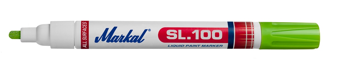 Markal 22232 SL.100 Retail Pack Permanentmarker für alle Arten von Oberflächen Spitze 2-4 mm Weiß/Rot/Schwarz/Orange 