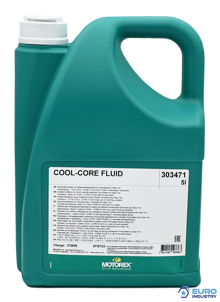 Motorex COOL-CORE FLUID Coolant additive for motor spindle systems 5L ...