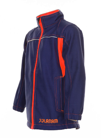 6131 Planam Softshell Jacke Kinder Arbeitsjacke  für Kinder marine orange 