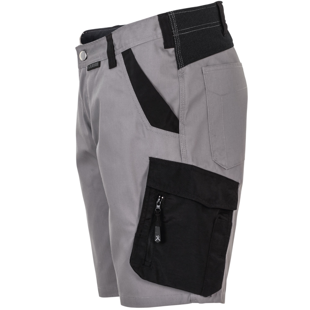 Planam 6466 NORIT Women's work shorts, modern light gray/black XS-4XL ...