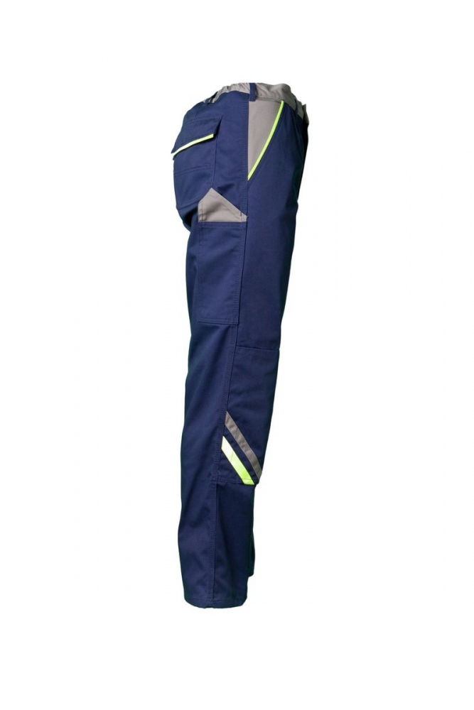 Planam Visline Homme Pantalon à Pinces Marine Jaune Zinc Modèle 2423 