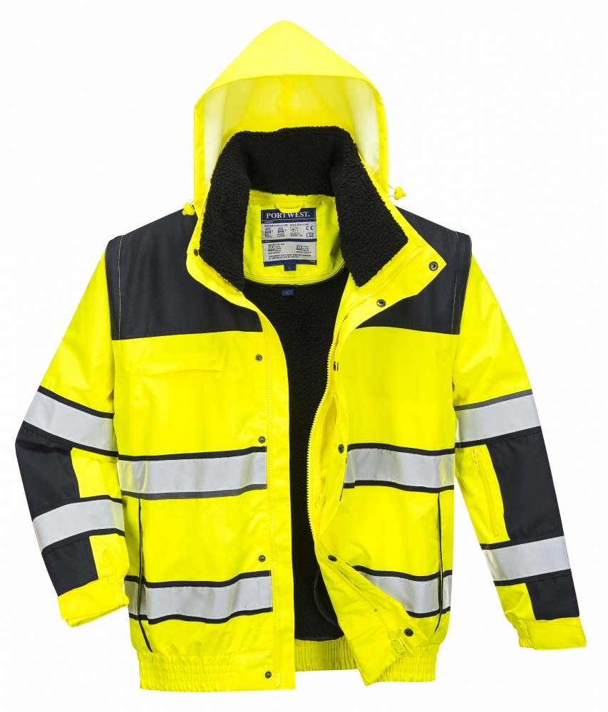 pics/Portwest/Jacken/portwest-c466-4-in-1-high-visibility-pilot-jacket-waistcoat-yellow-black-front.jpg