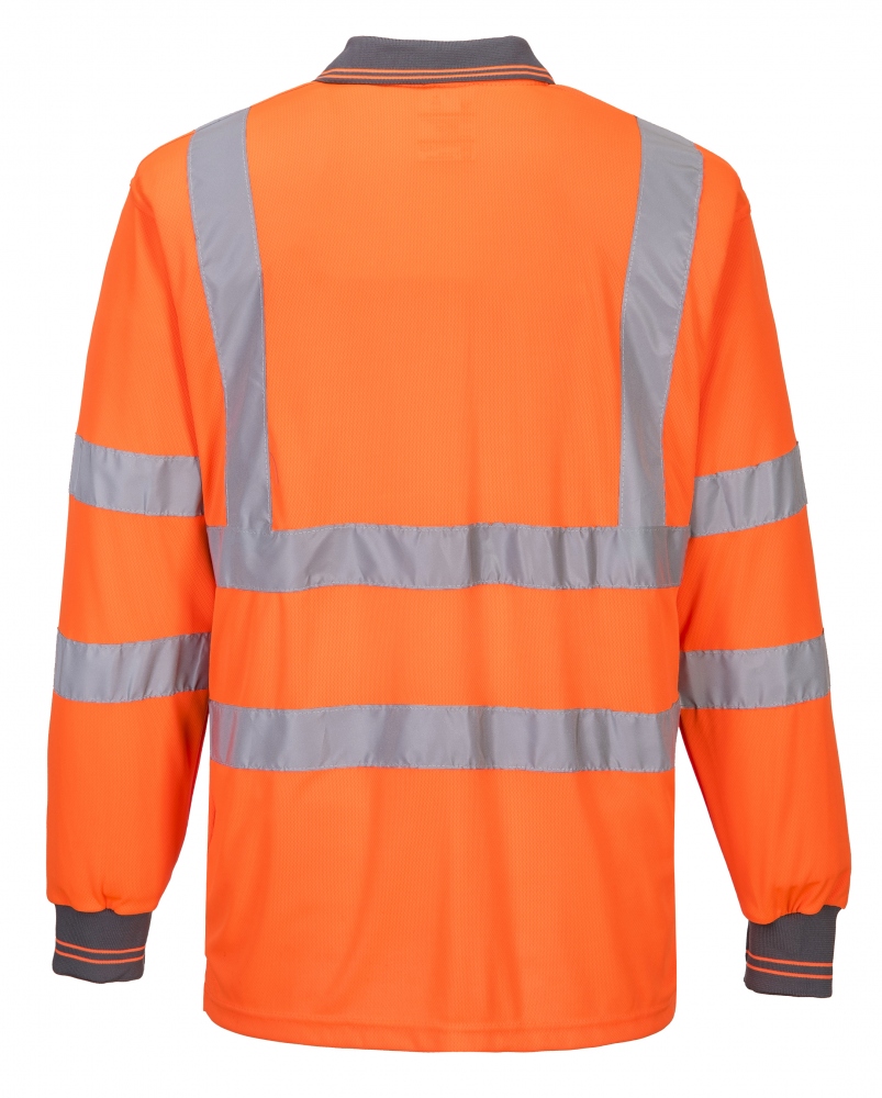 pics/Portwest/high-visibility-clothes/portwest-s277-high-visibility-longsleeve-polo-shirt-orange-back.jpg