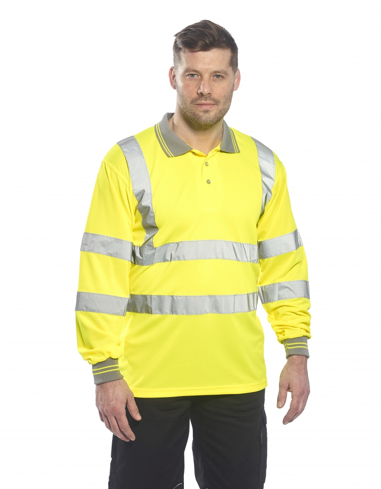 pics/Portwest/high-visibility-clothes/portwest-s277-high-visibility-longsleeve-polo-shirt-yellow-use.jpg