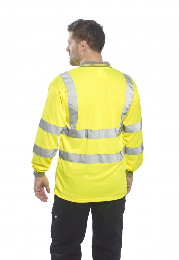 pics/Portwest/high-visibility-clothes/portwest-s277-high-visibility-longsleeve-polo-shirt-yellow-use2.jpg