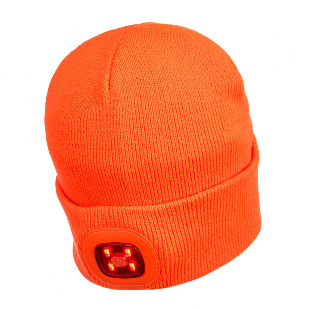 pics/Portwest/muetzen/portwest-b028-beanie-hat-with-usb-rechargable-leds-orange-backlight.jpg