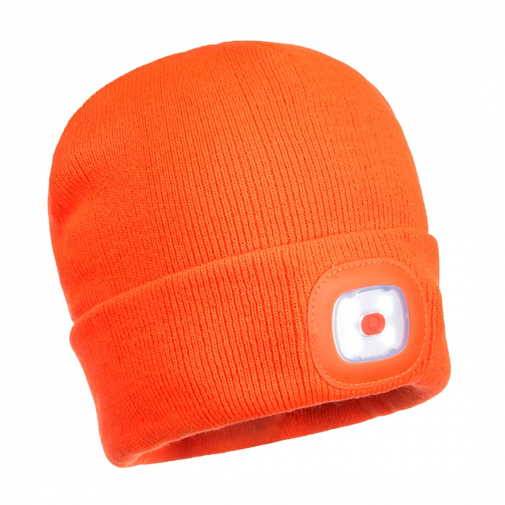 pics/Portwest/muetzen/portwest-b028-beanie-hat-with-usb-rechargable-leds-orange-frontlight.jpg