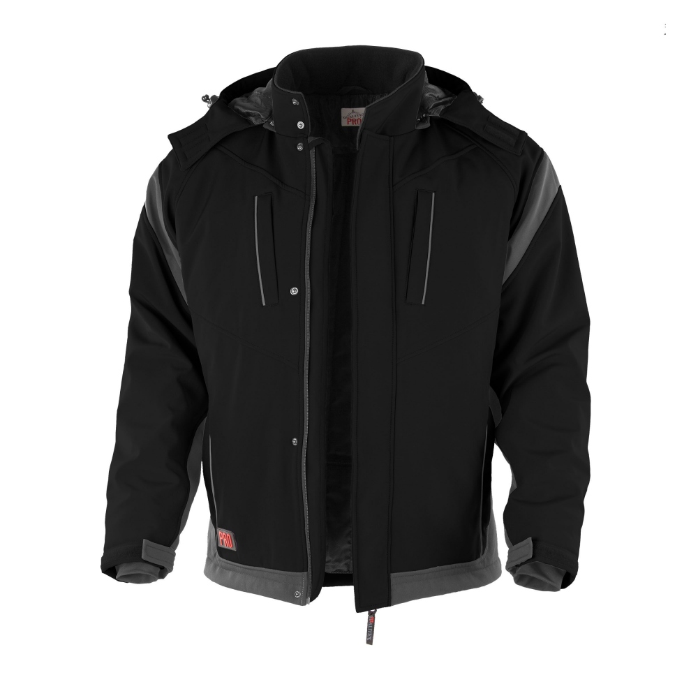 Qualitex PRO 201045 Softshell winter jacket black-grey - online ...