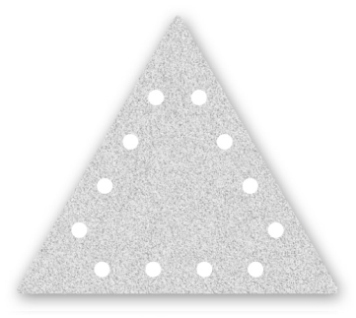 Papier abrasif triangulaire