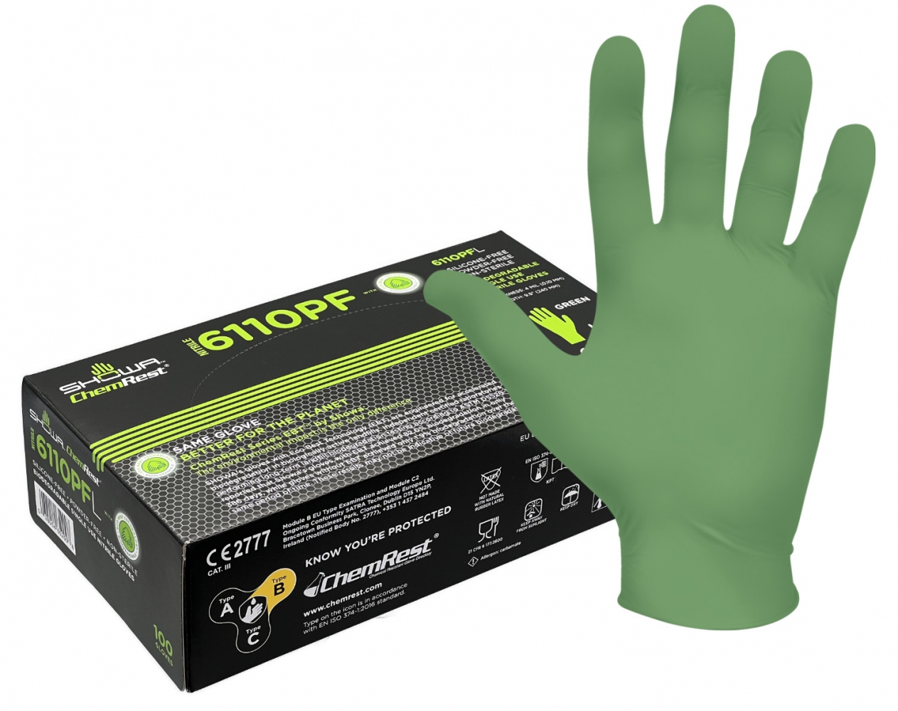 pics/Showa/6110pf/showa-6110pf-biodegradable-powder-free-nitrile-disposal-gloves-green-01.jpg