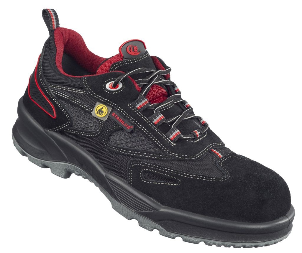 Stabilus 5211A EMIL LOW XB Safety shoes ESD S1 black/red - online ...