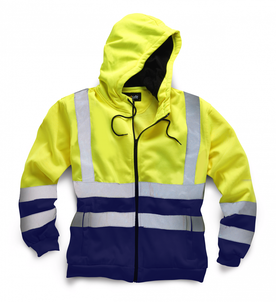 high visibility hooded sweatshirt