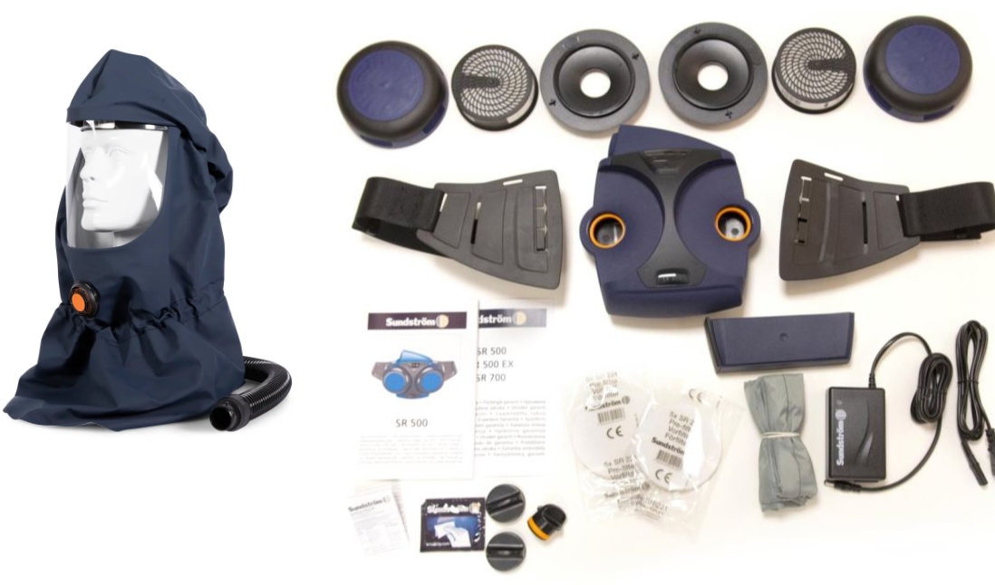 pics/sundstrom/sr530/sundstroem-h06-0912-set-mit-papr-geblaeseeinheit-sr500-haube-sr530-lieferumfang.jpg